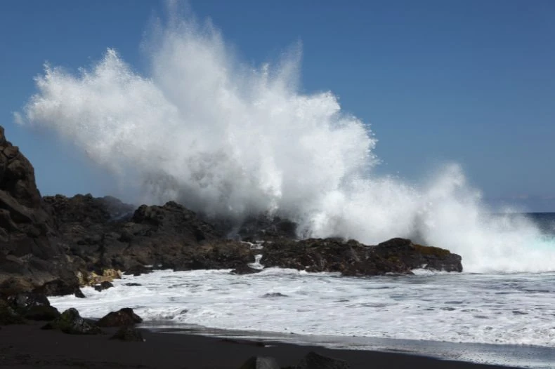 Playa el Bollullo Beach, Tenerife, one of the black sand beaches in Tenerife