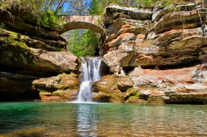 Upper Falls, one of the best waterfalls in Hocking Hills